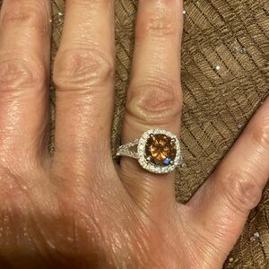 2.5ct lab created chocolate ladies Ring